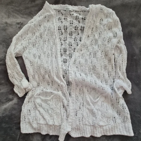 George Women’s Lace Knit Cardigan White L / UK 16-18