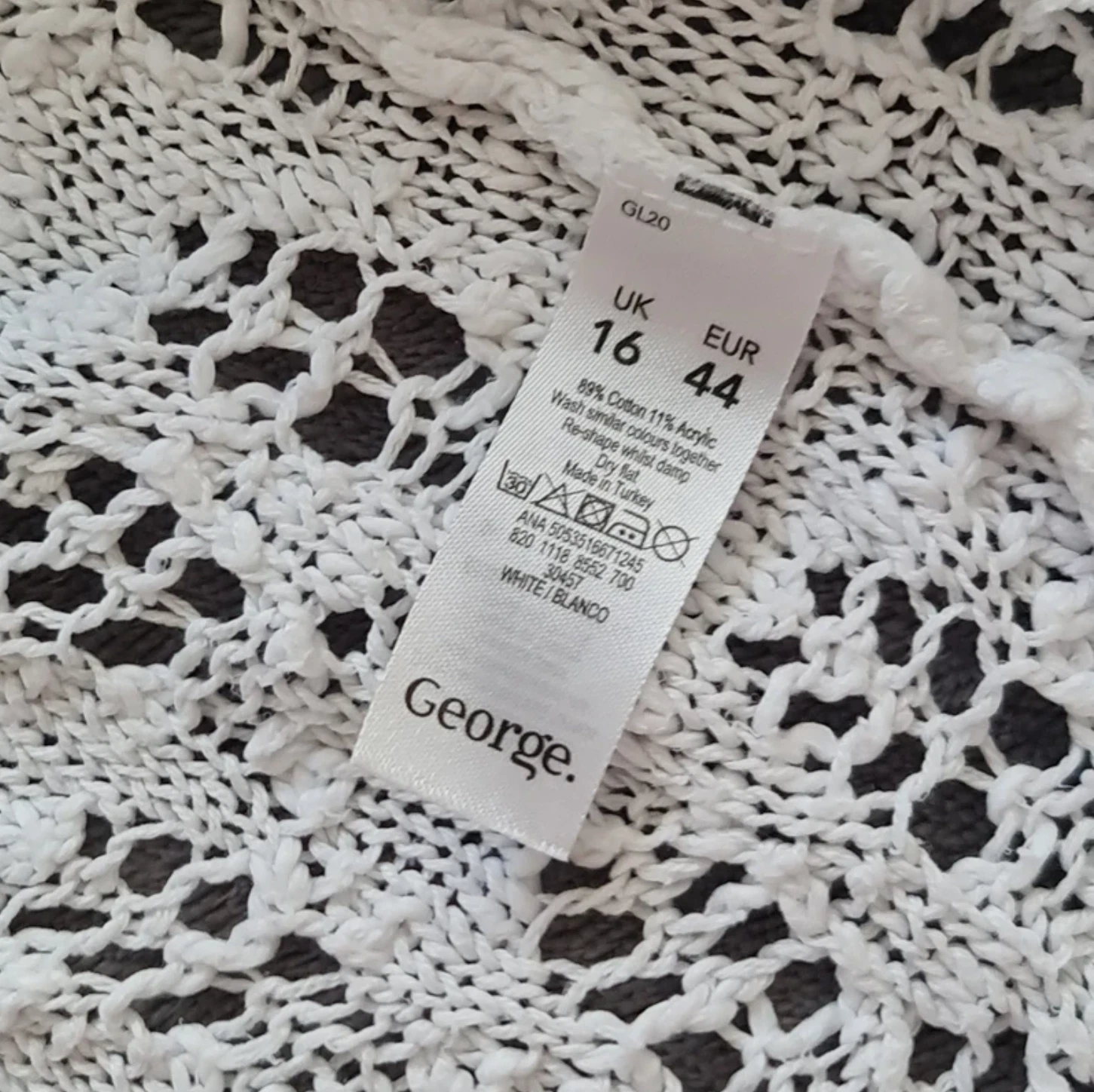 George Women’s Lace Knit Cardigan White L / UK 16-18 - Image 3