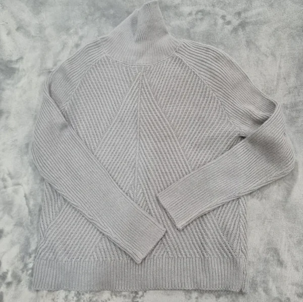 Grey High Neck Knit Jumper Size S / UK 8-10