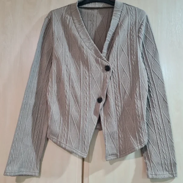 Shein Beige Textured Blazer Jacket XL UK 20-22