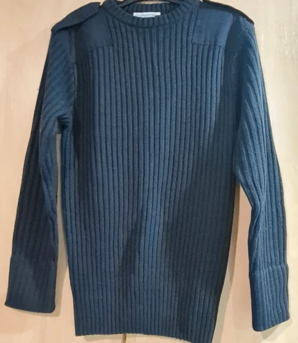 Fort Workwear Ribbed Jumper Blue Size S 100% Acrylic
