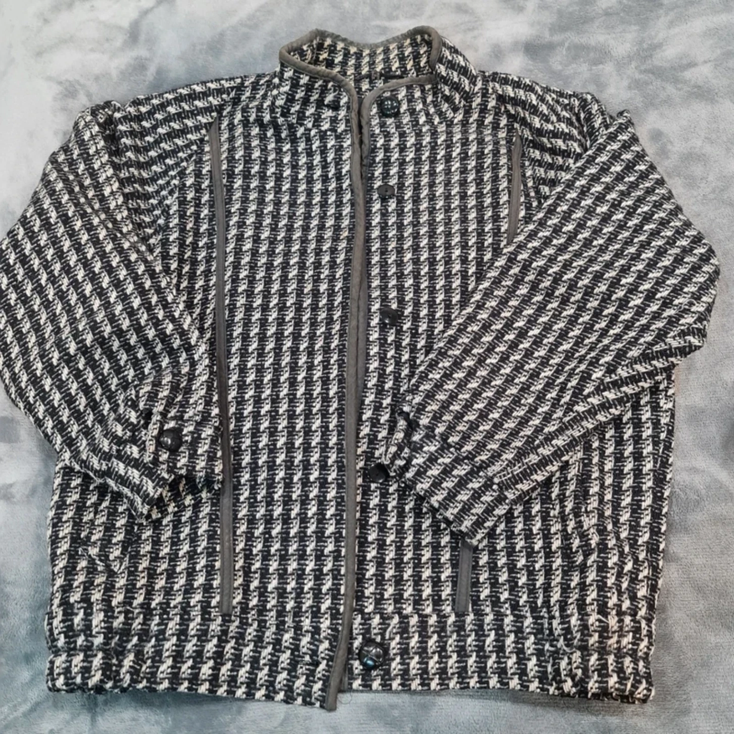 Wolfgang Kaiser Women’s Tweed Jacket Black White M / UK 12-14
