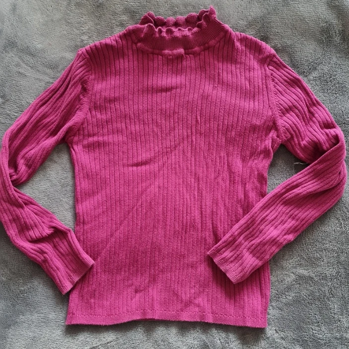 TU Girls Pink Ribbed Jumper 10 Years 140cm