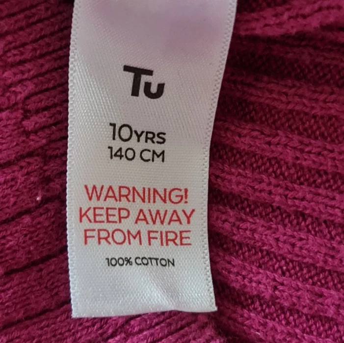 TU Girls Pink Ribbed Jumper 10 Years 140cm - Image 2