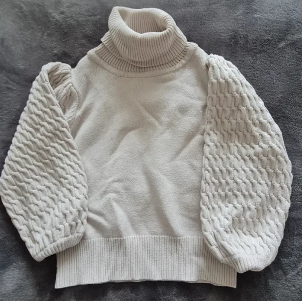 Nasty Gal Cable Sleeve Roll Neck Jumper UK 12-14 M