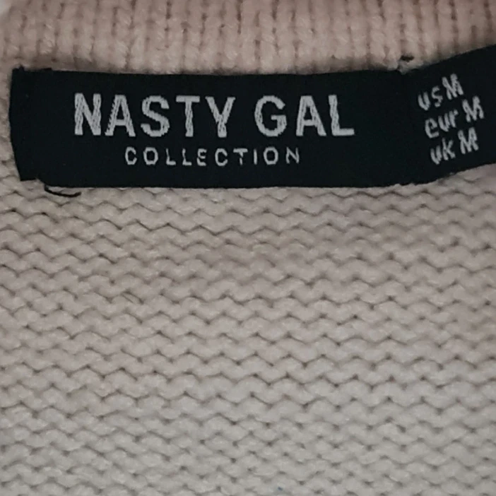 Nasty Gal Cable Sleeve Roll Neck Jumper UK 12-14 M - Image 2