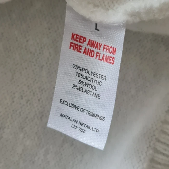 Papaya Cream Ruffle Knit Jumper UK 16-18 Lace Detail - Image 3