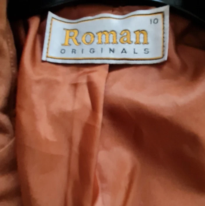 Roman Originals Rust Belted Blazer Coat UK 8-10 Double Breasted