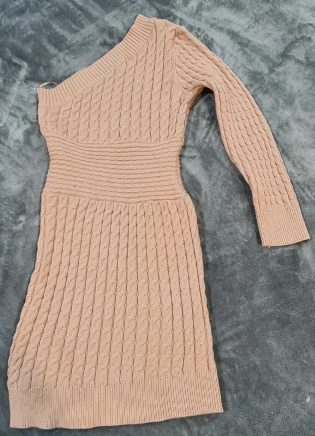 Flam Modes Women’s Cable Knit Dress Beige Size S / UK 8-10