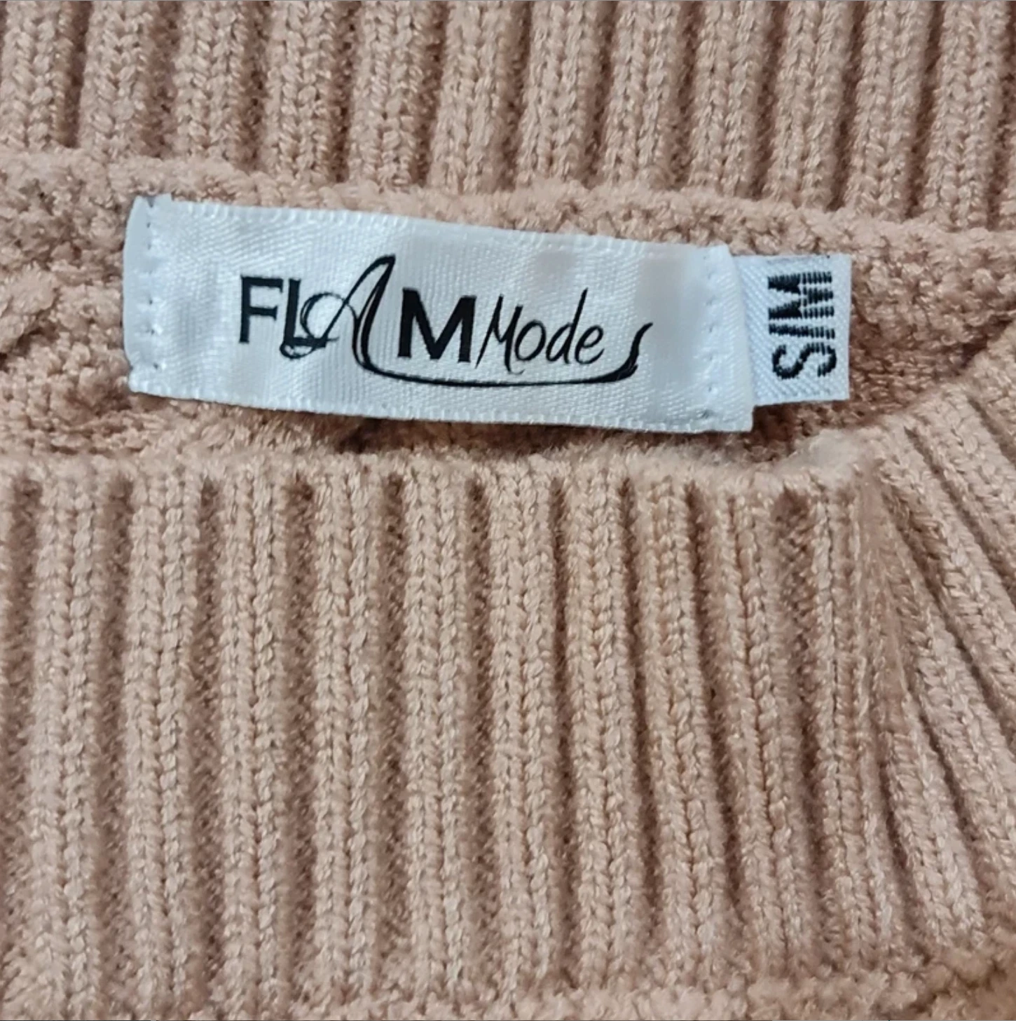 Flam Modes Women’s Cable Knit Dress Beige Size S / UK 8-10 - Image 2
