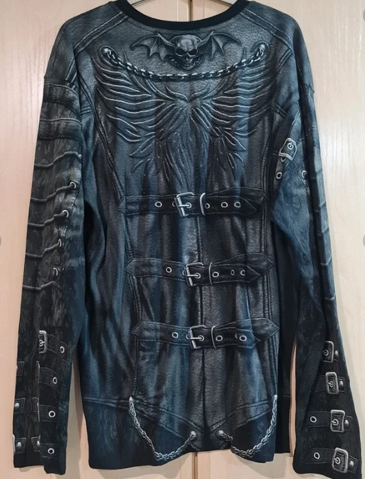 Spiral Direct Gothic Print Long Sleeve Top Black XL /UK 20-22 - Image 2