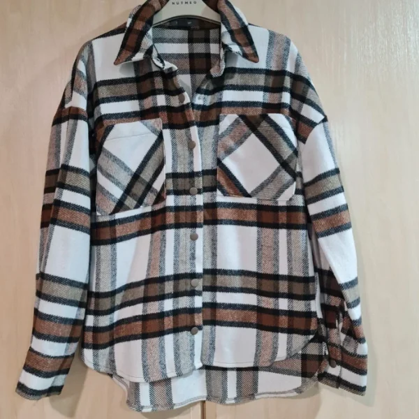Primark Women’s Check Overshirt Jacket Brown White XS / UK 4-6