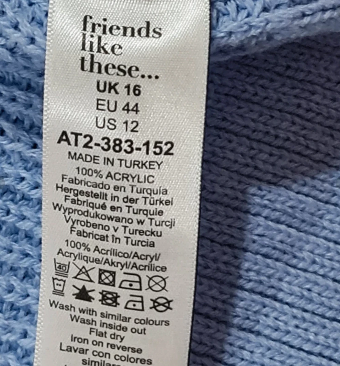Friends Like These Blue Knit Jumper UK 16 EU 44 - Image 3