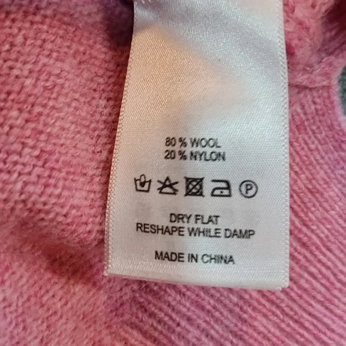 Heyton Women’s Pink Lambswool Blend Hooded Knit Jumper Size S - Image 2