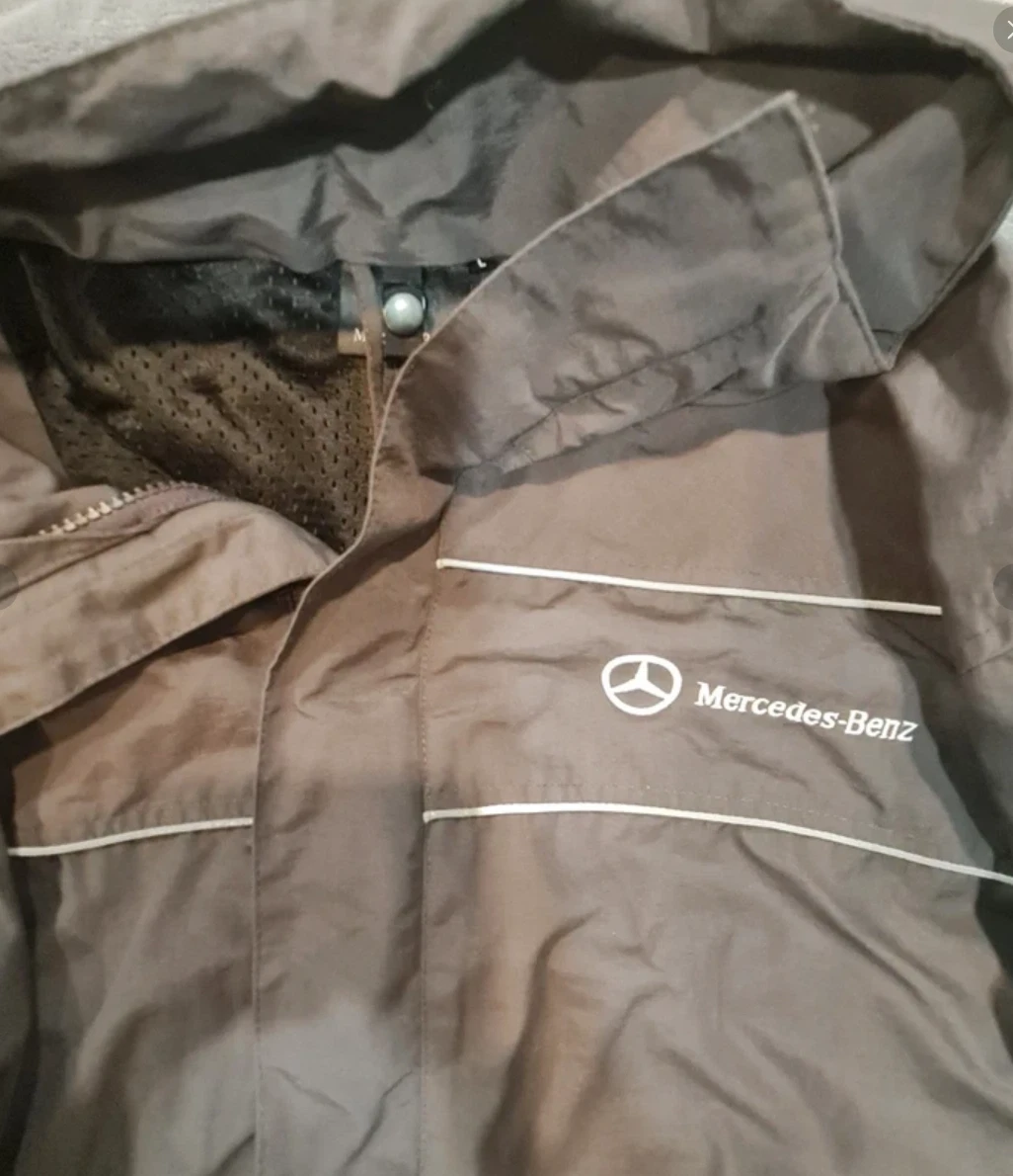 Mercedes-Benz Men’s Brown Jacket Nylon Outdoor Size L - Image 2