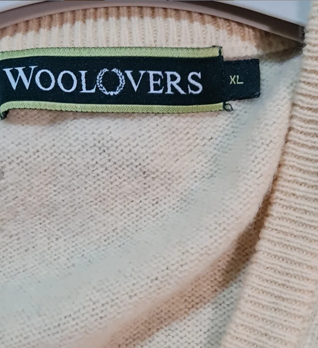 WoolOvers Women’s Cream Lambswool Sleeveless Jumper Vest XL - Image 3