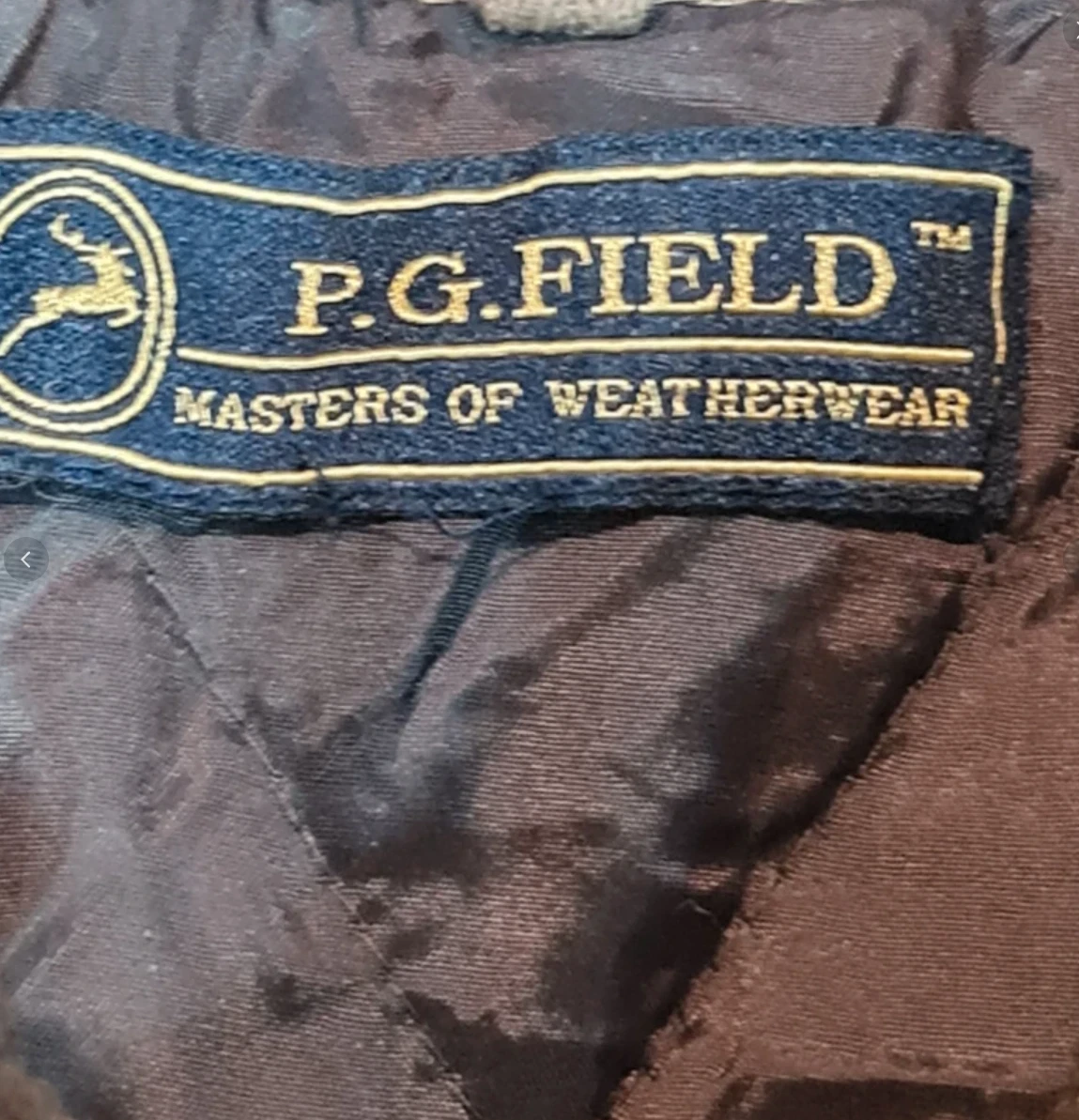 P.G. Field Men’s Brown Full Zip Fleece Jacket Size L - Image 2