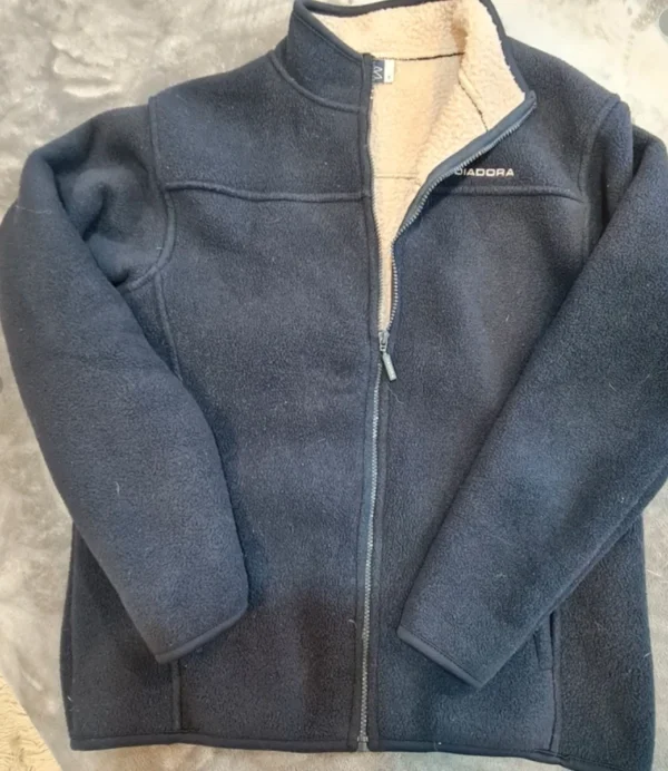 Diadora Navy Zip Up Fleece Jacket Small