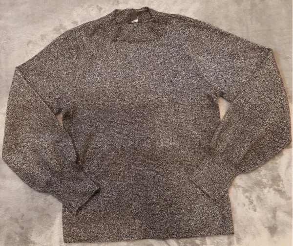 M&Co Women’s Black & White Marl Knit Jumper   | Crew Neck UK 16
