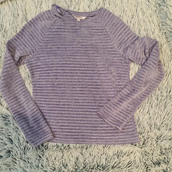 Clockhouse Elements Collection Lilac Ribbed Long Sleeve Top XS