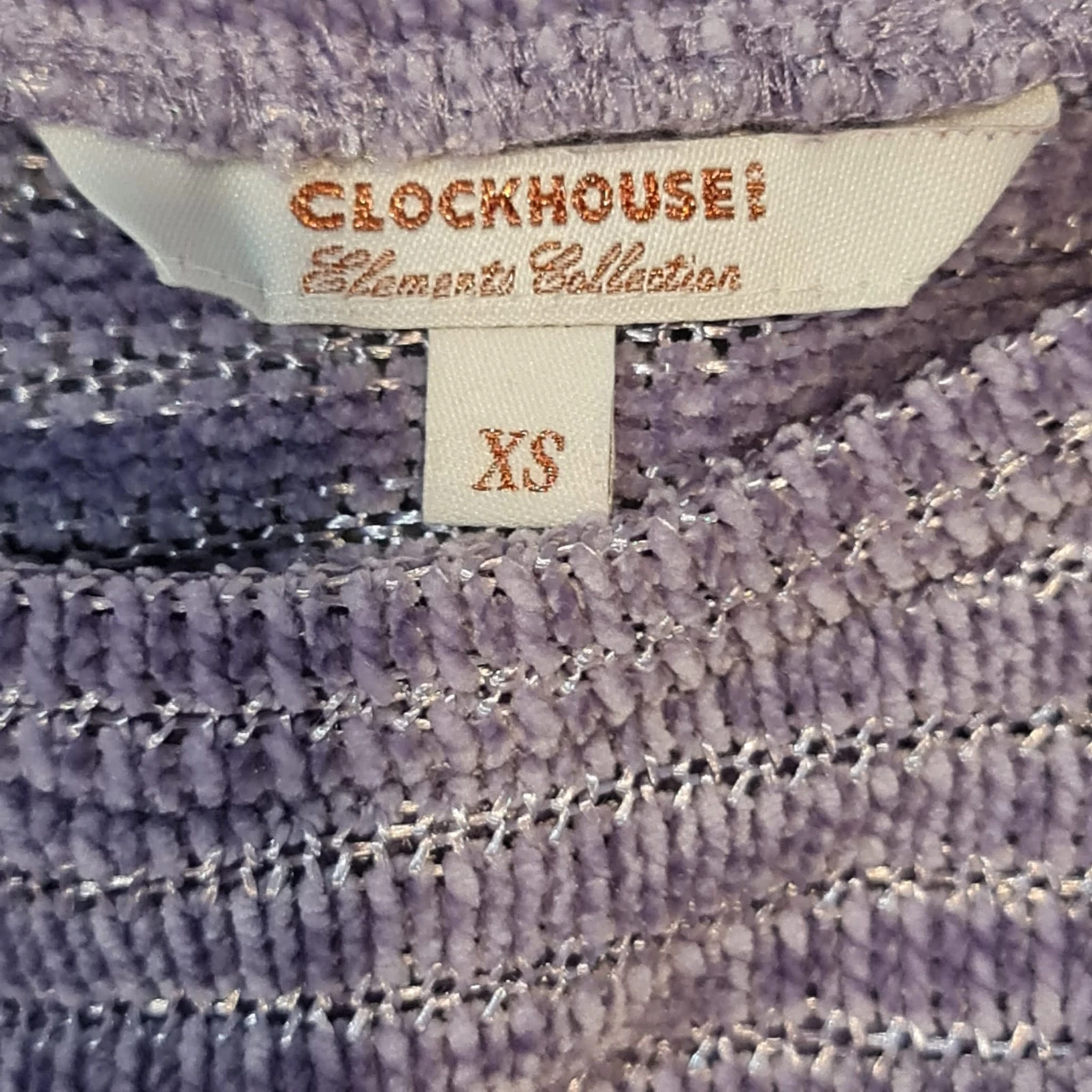 Clockhouse Elements Collection Lilac Ribbed Long Sleeve Top XS - Image 2
