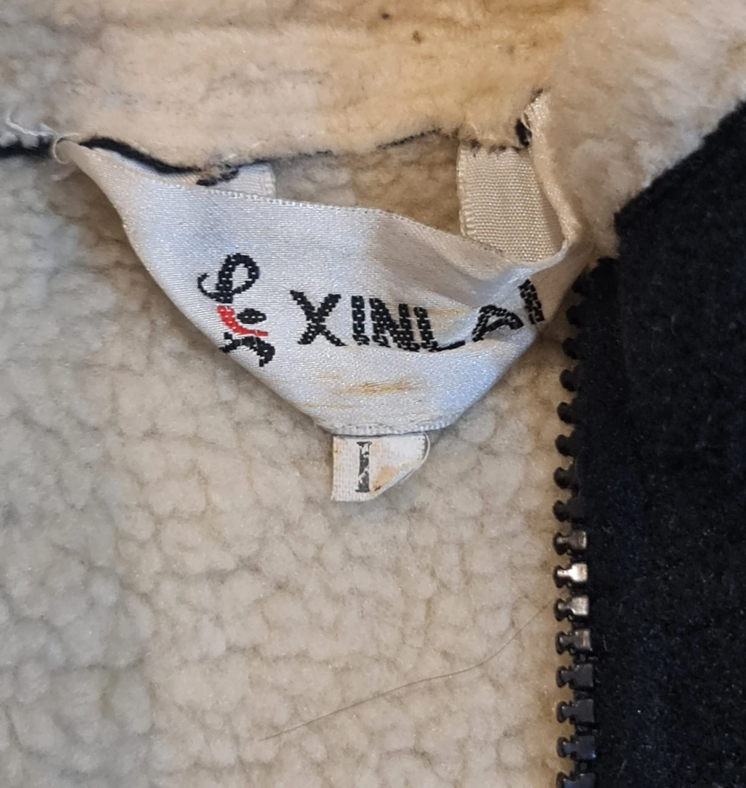Xinlai Women’s Black Fleece Gilet – Sherpa Lined Zip Up L - Image 2