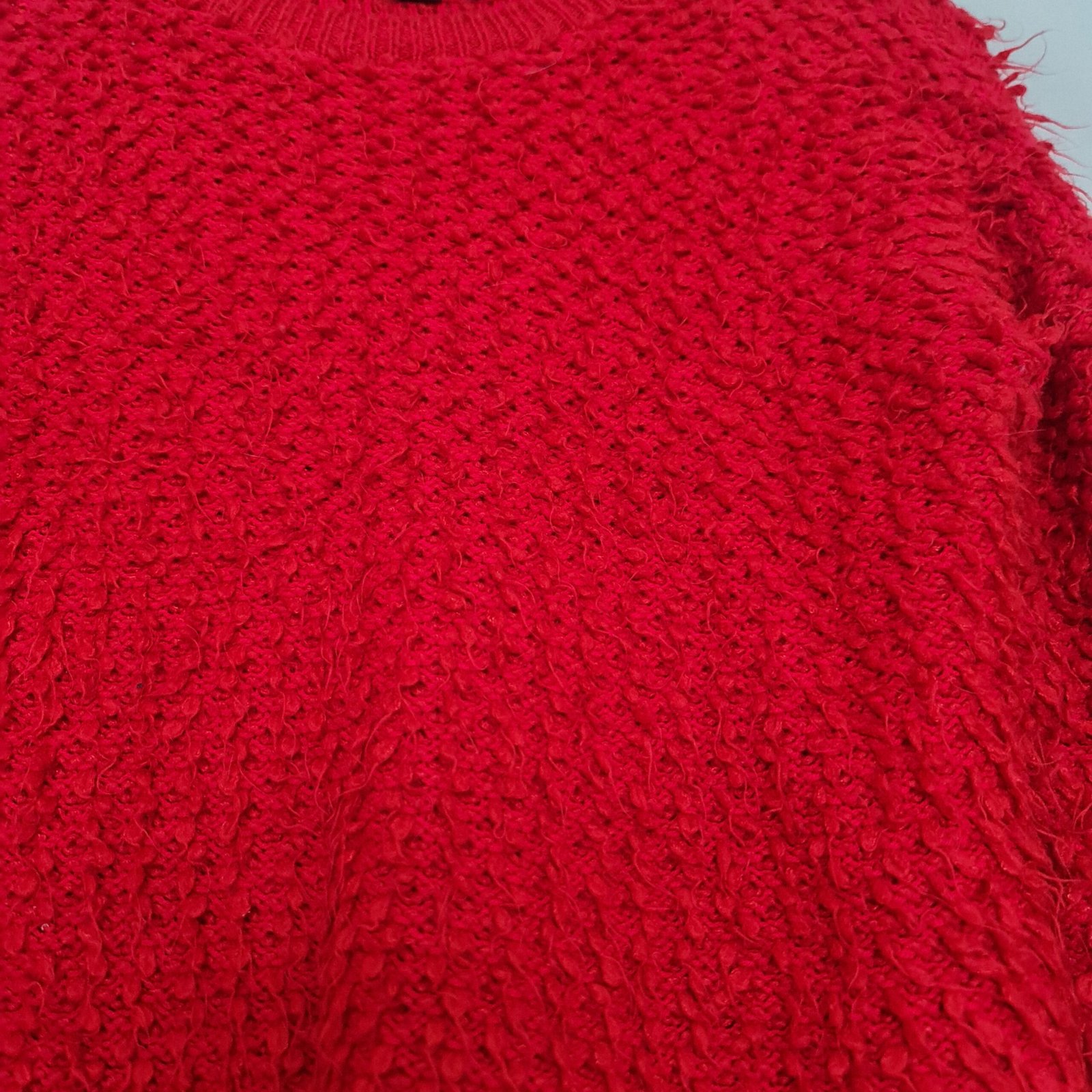 Primark Womens Red Textured Knit Jumper XS UK 4 - Image 2