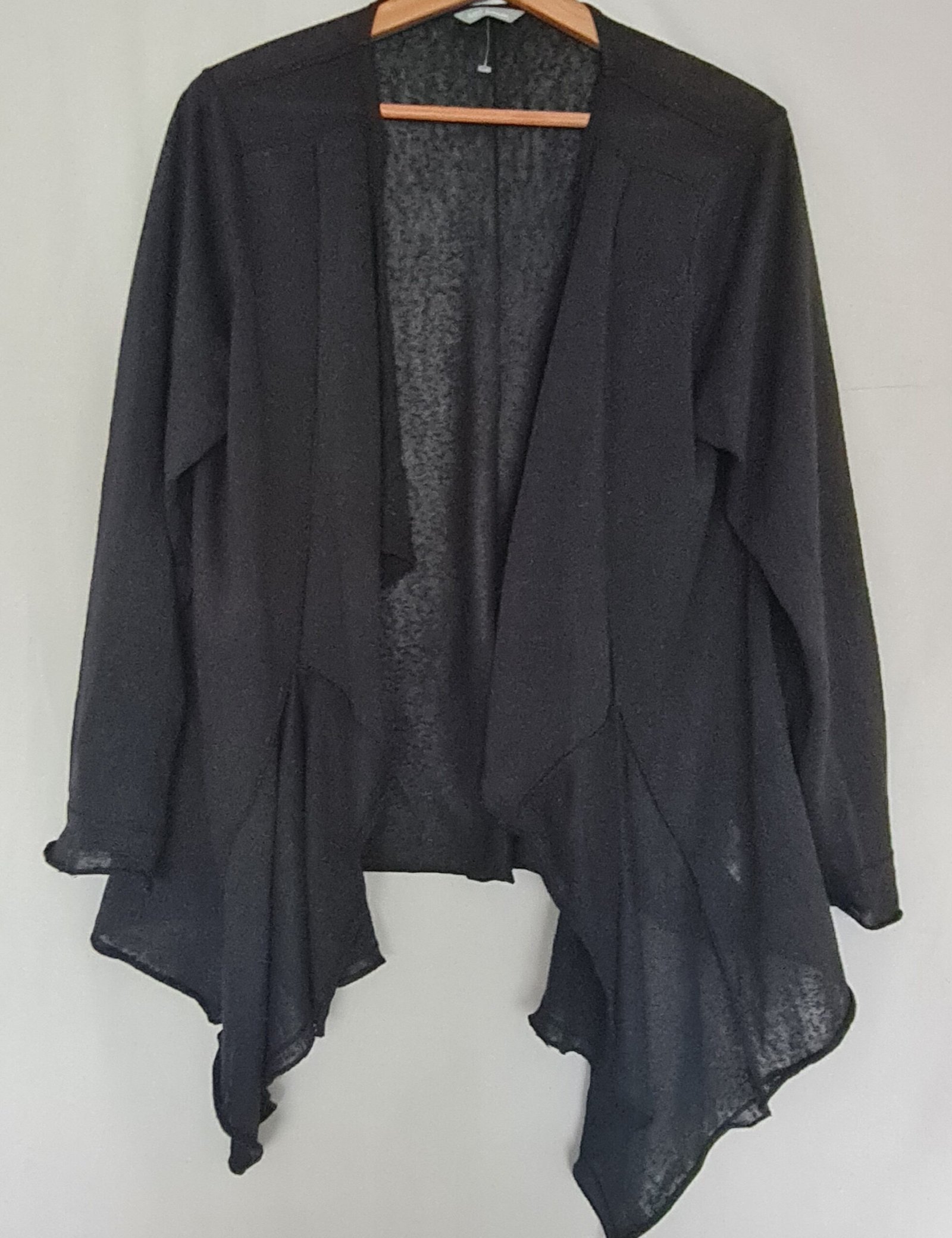 M&S Womens Black Waterfall Cardigan UK 20