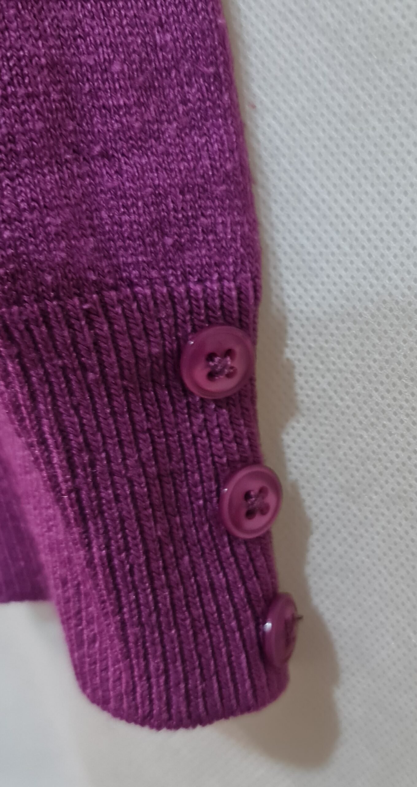 TU Womens Purple Roll Neck Fine Knit Jumper UK 14 Button Cuffs - Image 2