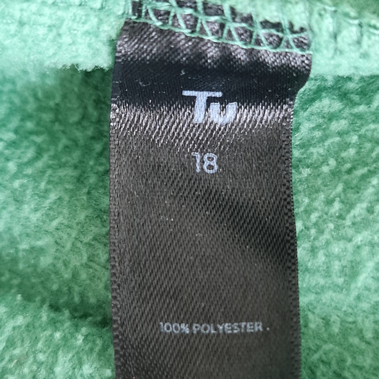TU Womens Green Hooded Half Zip Fleece Pullover UK 18 - Image 4